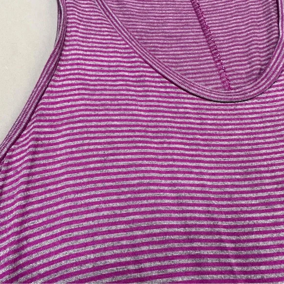 GAP soft gray purple stripe soft maxi dress, XS/S. - Picture 3 of 6